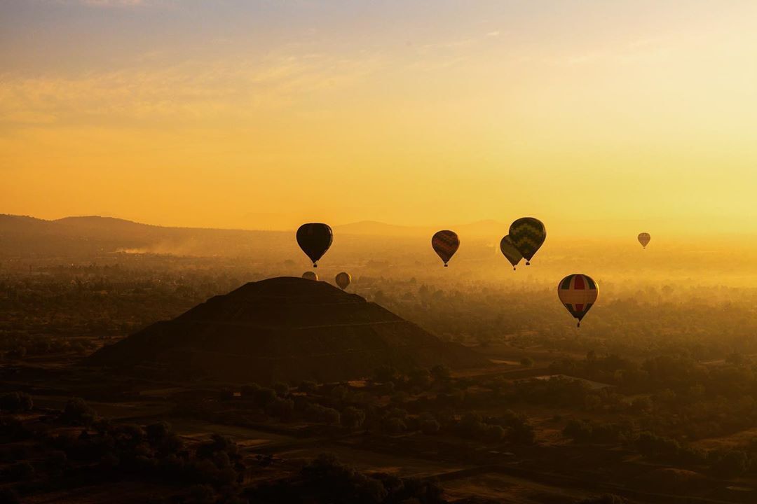 vuelo en globo amanecer pirámides de Teotihuacán